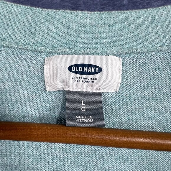 Old Navy Light Blue Open Cardigan Sweater Sz L - Picture 3 of 3